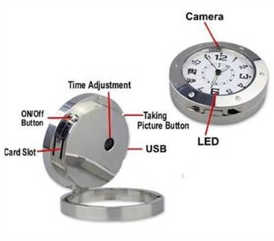 Spy Table Clock Camera In Delhi